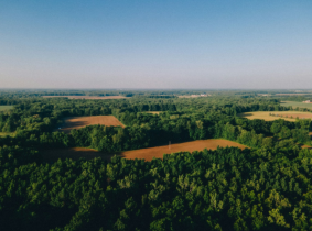 Aerial View of Vacant Lots of Land